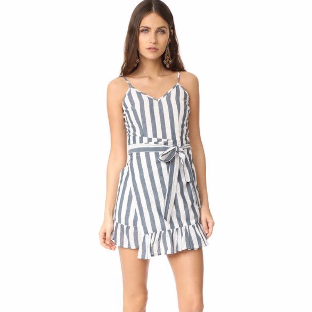 Urban Outfitters Striped Wrap Dress, size 6 - Picture 1 of 6